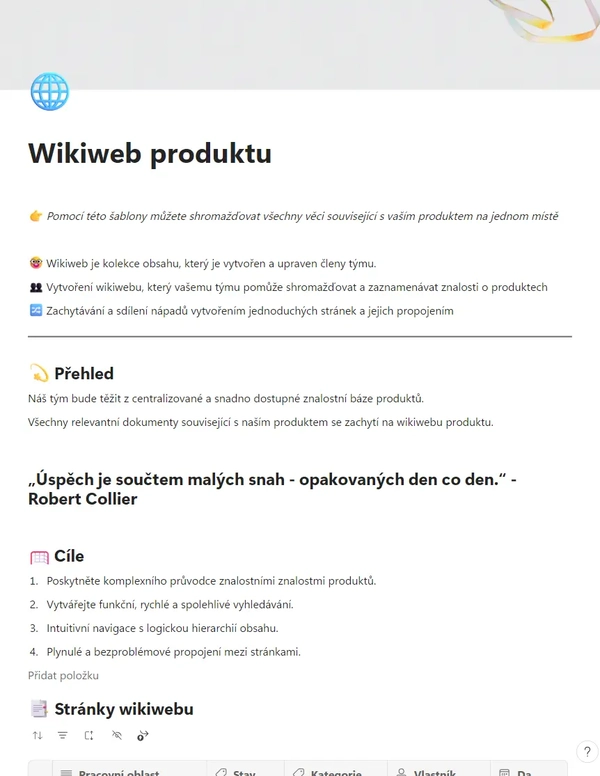 Wikiweb produktu
