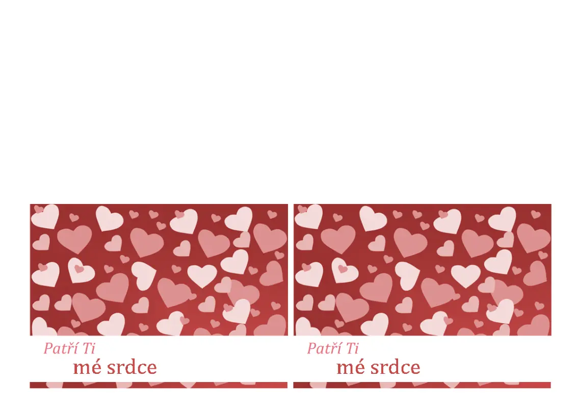 Valentýnská přání red whimsical-color-block