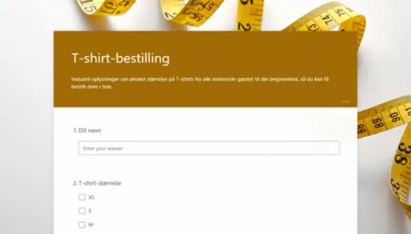 T-shirt-bestilling yellow