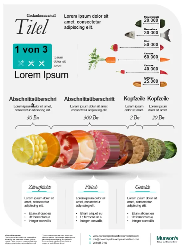 Poster mit Ernährungsinfografiken gray modern-simple