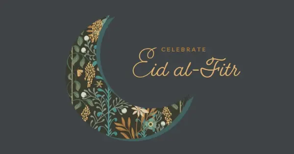 Celebrating Eid al-Fitr black modern-simple
