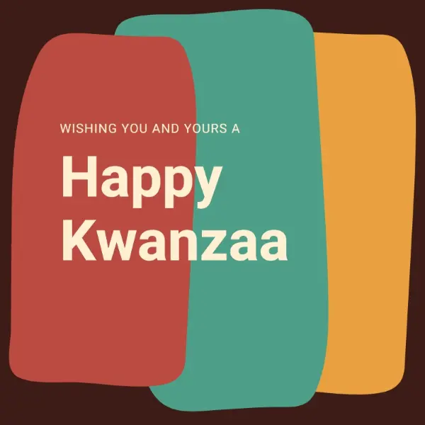 Celebrate Kwanzaa brown modern-color-block