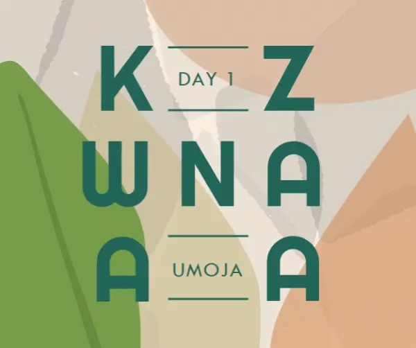 Umoja for Kwanzaa brown organic-simple