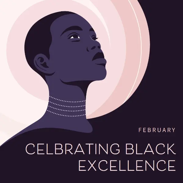 Celebrating Black excellence purple whimsical-color-block