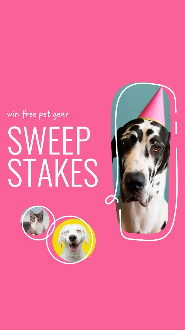 Super sweepstakes pink whimsical-line