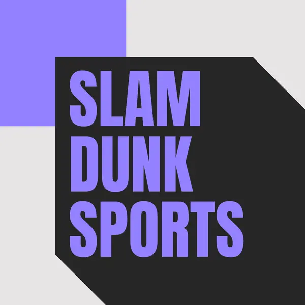 Basketball slam dunk Purple bold, simple, geometric, graphic, minimal, block