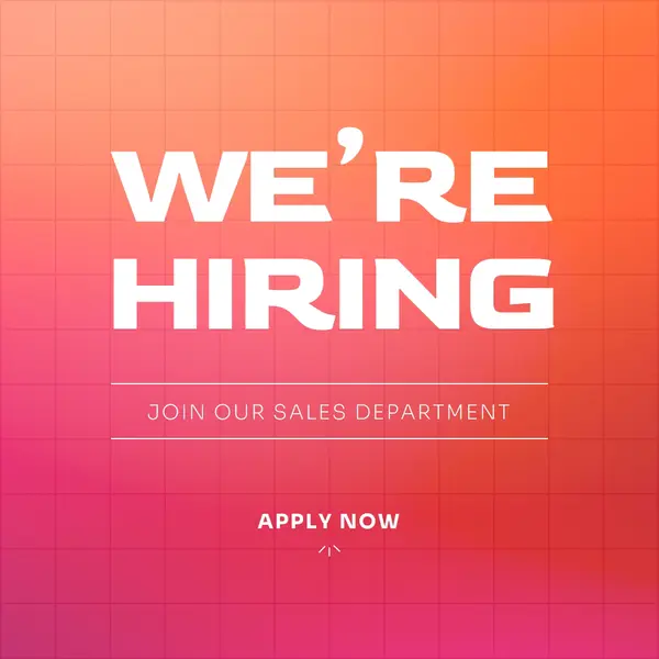 We're hiring - join us! Pink Simple, Bold, Gradient, grid, minimal, bright