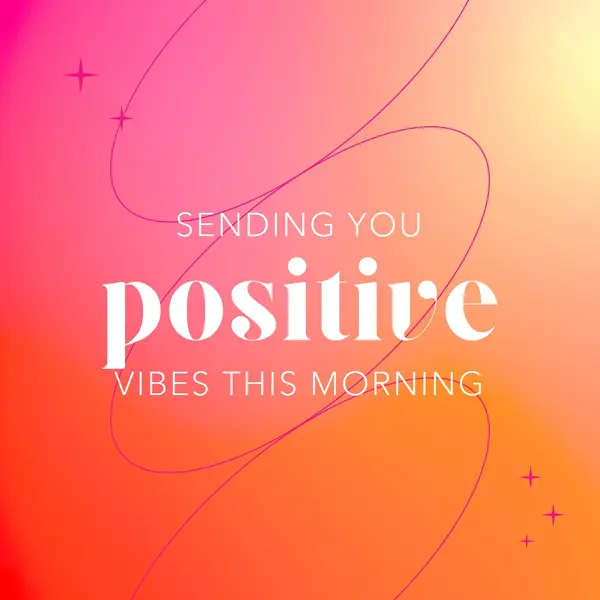 Wishing you positivity Pink modern, line, gradient, simple, typographic