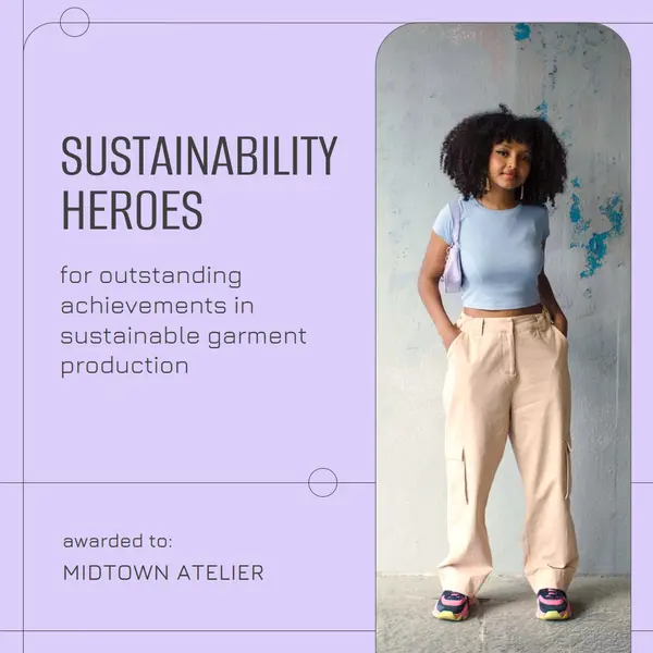 Sustainability heroes awarded Purple modern, simple, lines, contemporary, photo, elegant