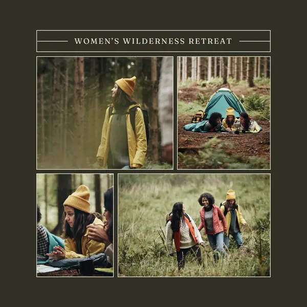 Women's wilderness retreat Green Simple, Mosaic, Collage