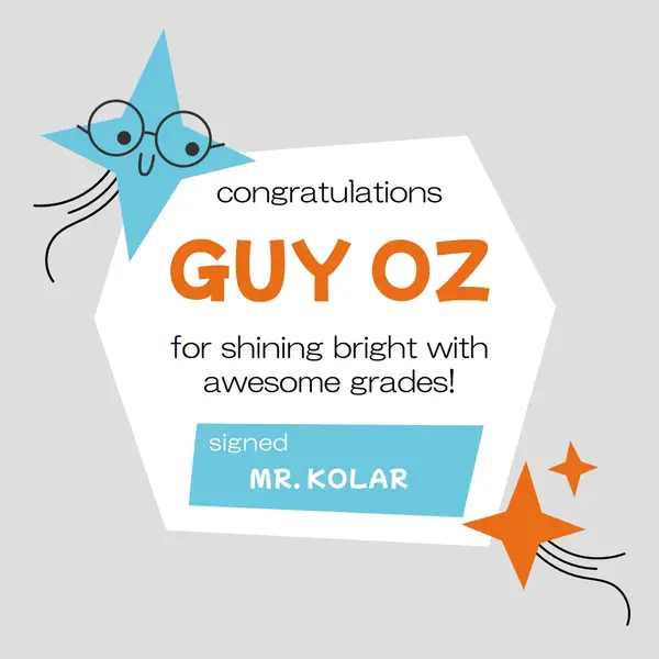 Congratulations for awesome grades Gray bright, whimsical, shapes, illustration, graphic, fun