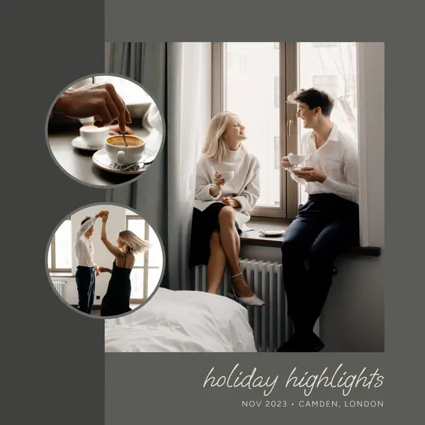 Holiday highlights in November Gray Modern, Elegant, Shapes