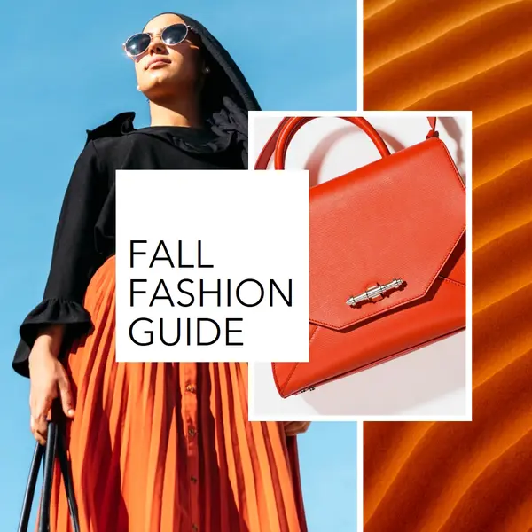 Fall fashion guide orange modern, bold, collage