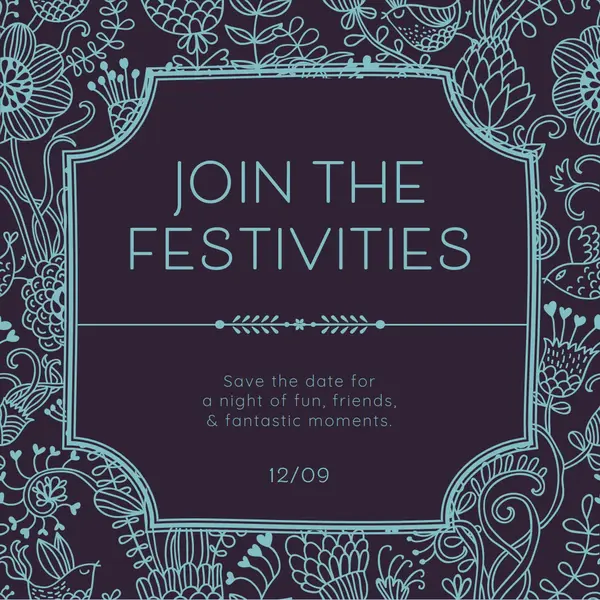 Join the festivities Blue Elegant, Classic, Floral
