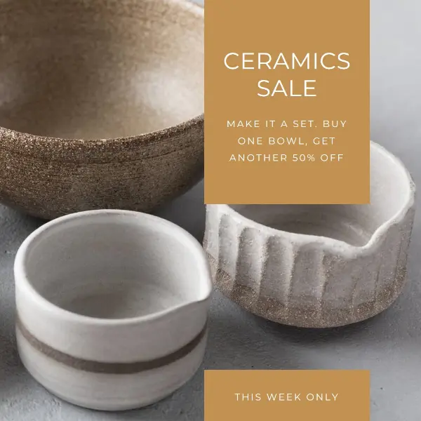 Pottery sale brown modern-simple