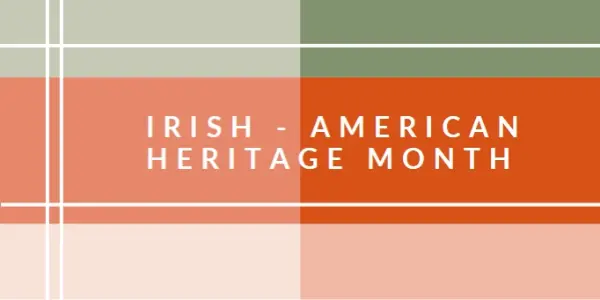 Celebrating Irish American Heritage Month orange modern-geometric-&-linear