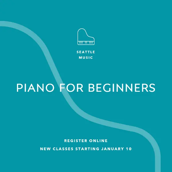 Piano classes blue modern-simple