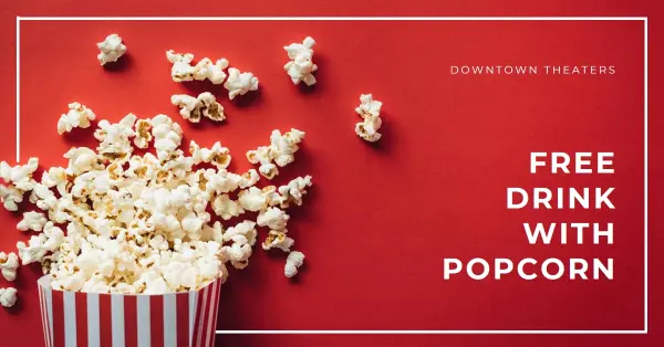 Movie night offer red modern-simple