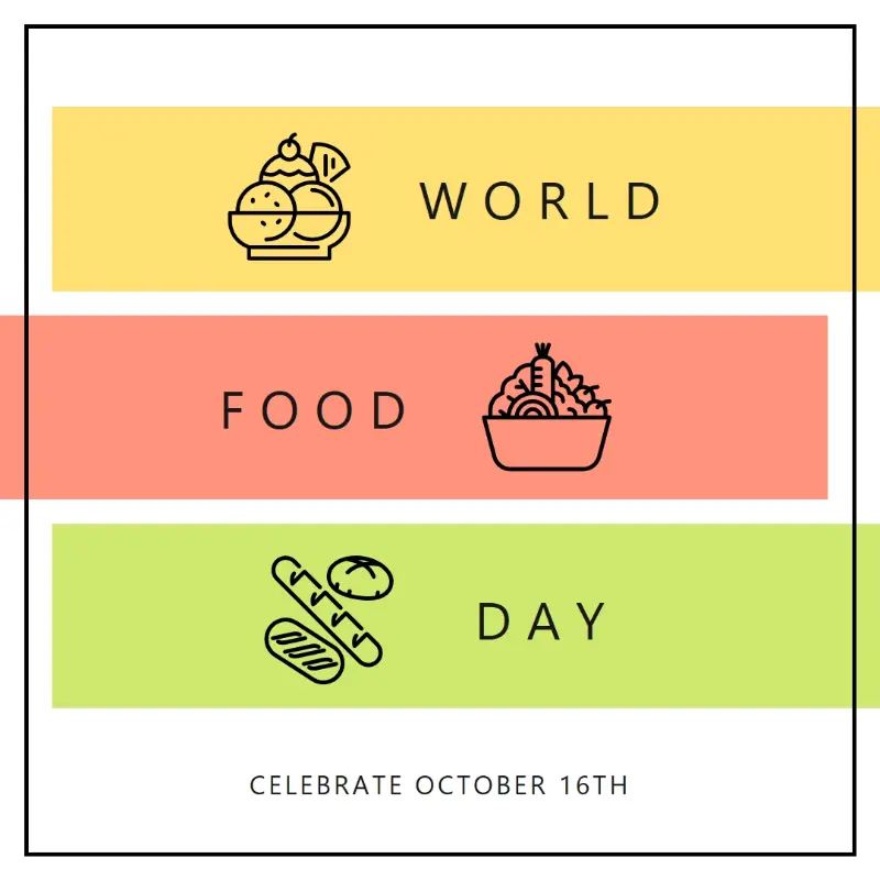 Celebrate world food day white modern-simple