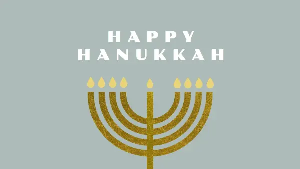 A happy Hanukkah blue modern-simple