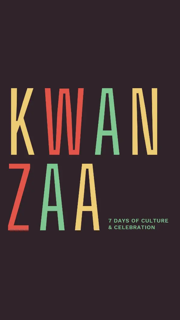 7 days of Kwanzaa brown modern-bold