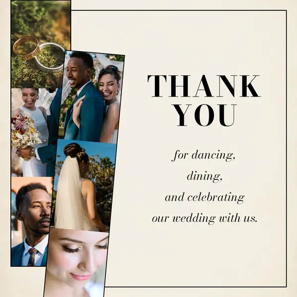 Thanks for being a part of our day White minimal, clean, classic
