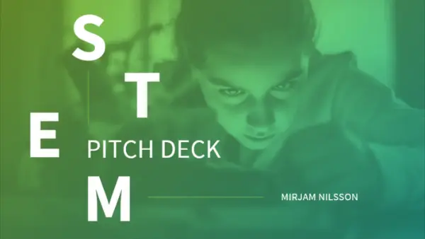 STEM pitch deck green modern-bold
