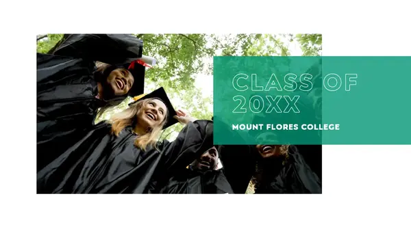 Graduation slideshow green modern-bold