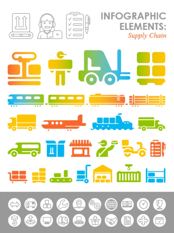 Supply chain infographic images modern-simple