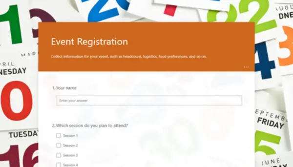 Event registration orange