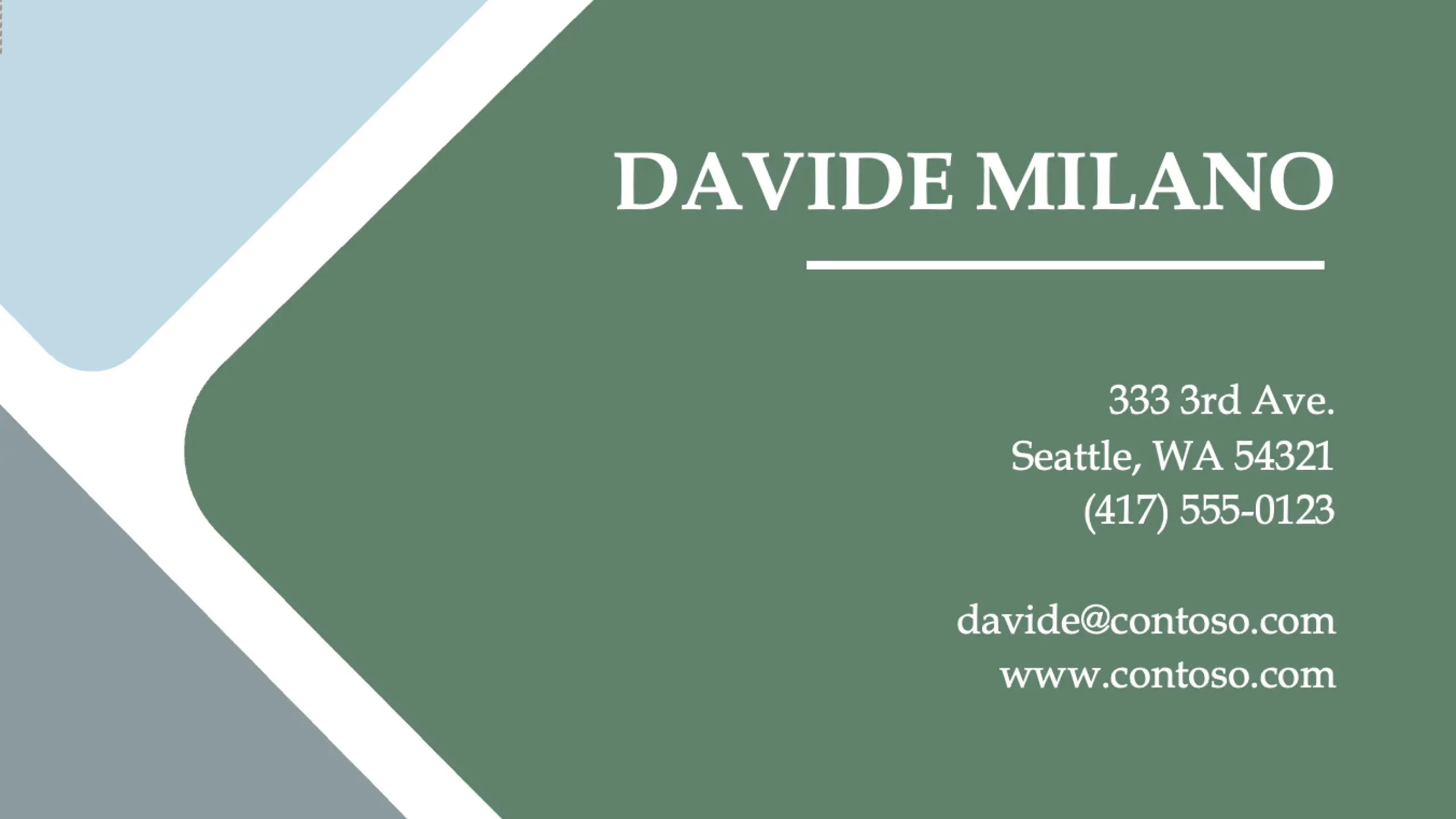 Modern business cards green modern simple