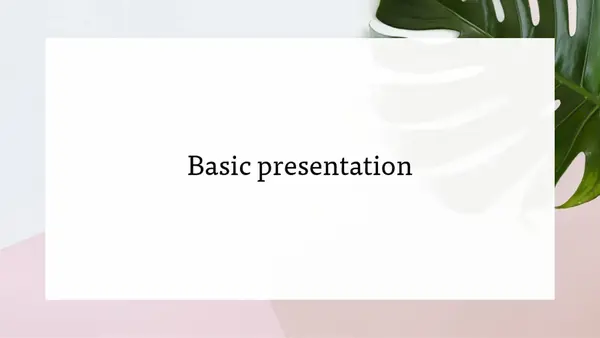 Business plan presentation pink organic-simple