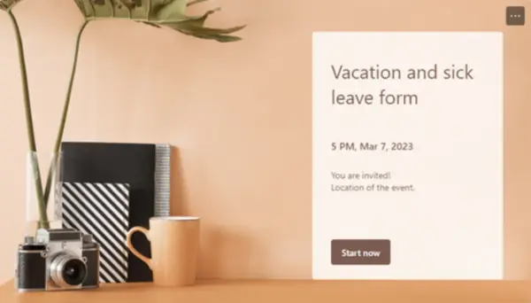 Vacation and sick leave form brown modern simple