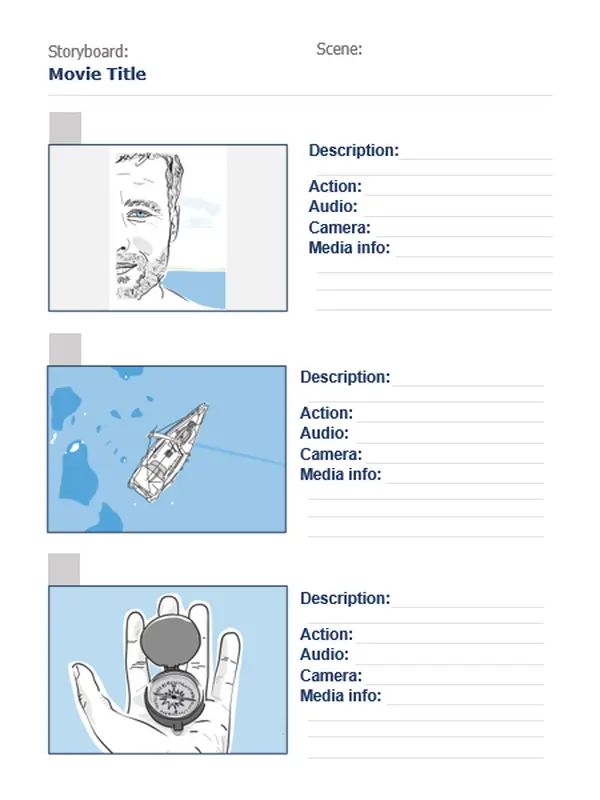 Vertical storyboard modern simple