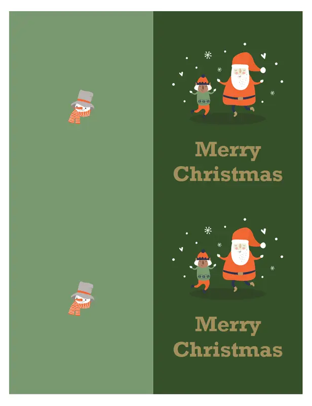 Christmas Spirit cards green whimsical-color-block