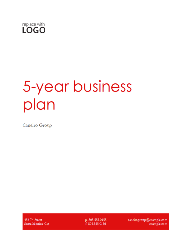 Business plan (design) red modern-simple