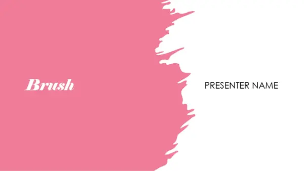 Brush presentation pink whimsical-color-block