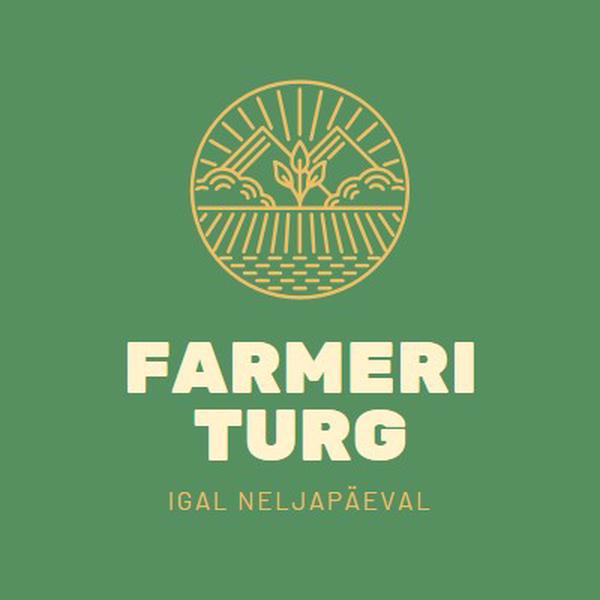 Tule põllumajandustootjate turule green clean,simple,logo,organic,typographic,rustic