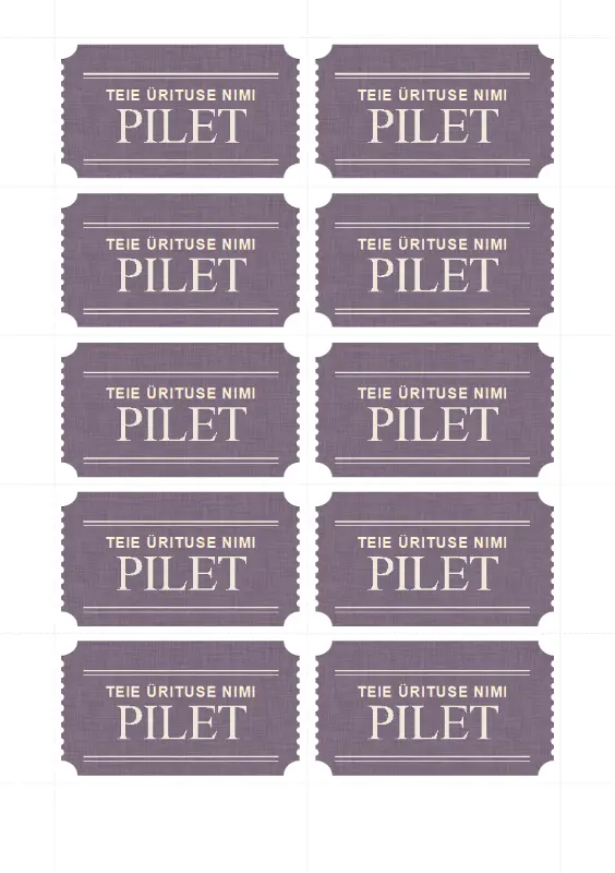 Piletid (10 tk lehel) purple vintage retro