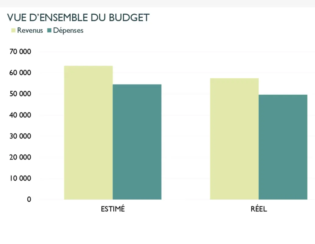 Budget mensuel de l’entreprise green modern-simple