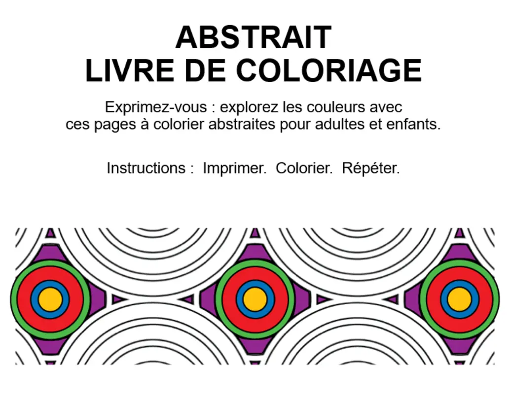 Album de coloriage Formes abstraites modern bold