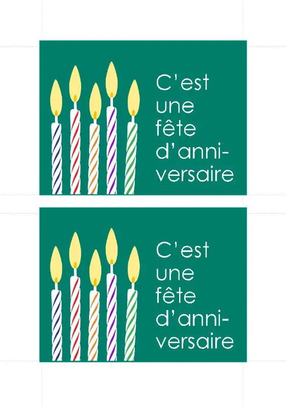 Cartons d’invitation à un anniversaire (2 par page) green modern-simple