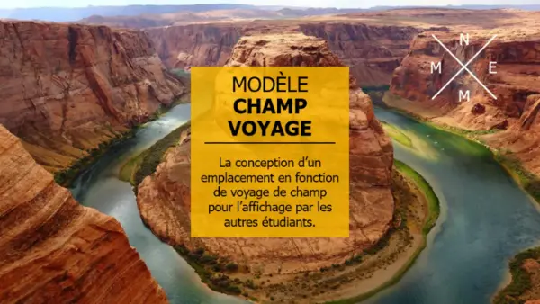 Voyage champ virtuel yellow modern-bold