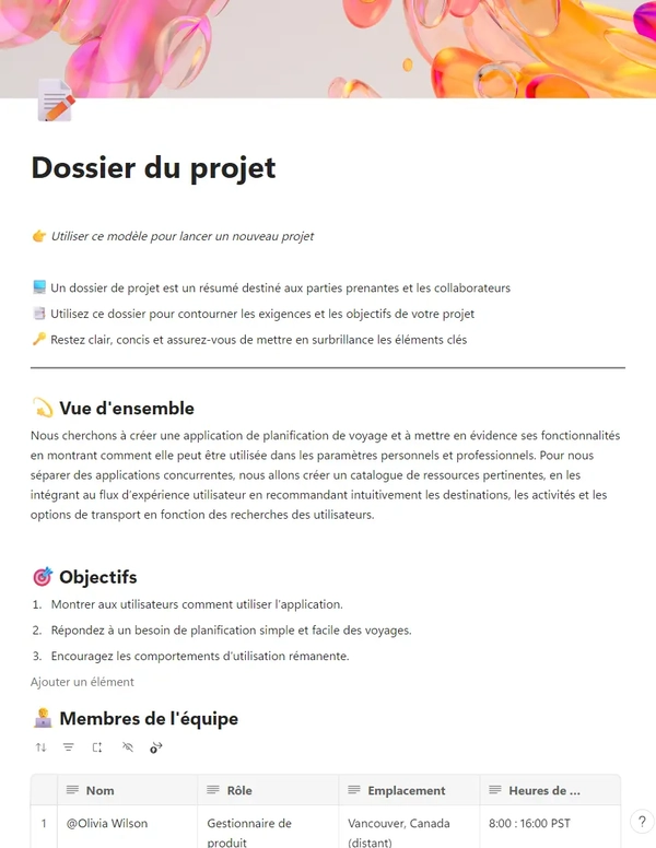 Dossier du projet