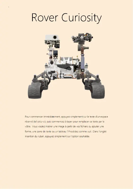 Rapport scientifique 3D Word (modèle Mars Rover) yellow modern simple