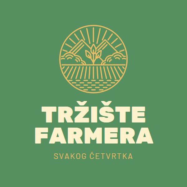 Dođite na tržište poljoprivrednika green clean,simple,logo,organic,typographic,rustic