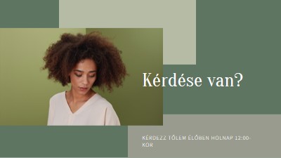 Kérdése van? green modern-simple