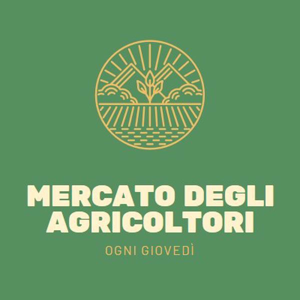 Vieni al mercato degli agricoltori green clean,simple,logo,organic,typographic,rustic