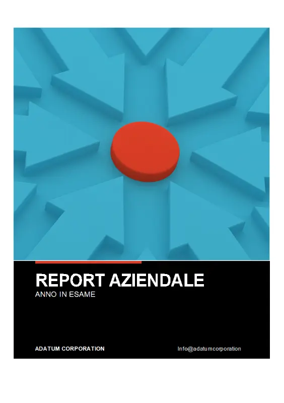 Report aziendale audace red modern bold