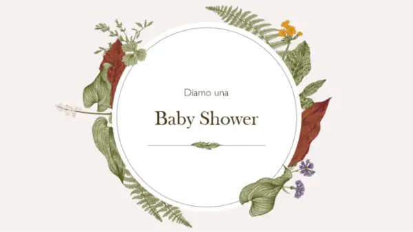 Presentazione del baby shower brown vintage botanical